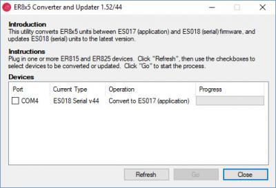 ES790 ER8x5 コンバータアップデータ・ソフトウェア